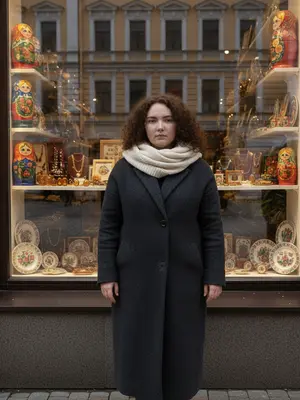 Женщина у витрины