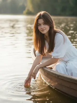 Летняя лодка с улыбкой