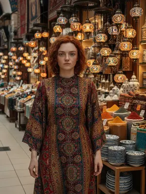 Восточная женщина в платье