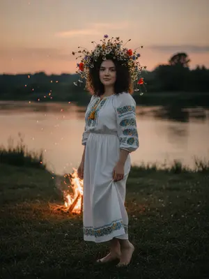 Женщина у реки