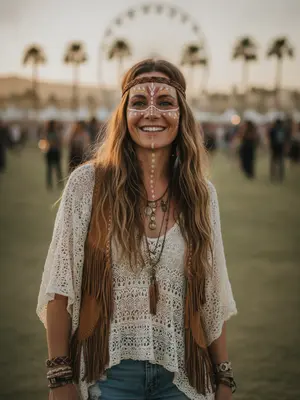 Модель с Tribal-макияжем