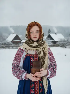 Девушка в сарафане