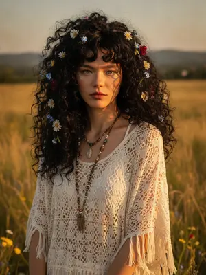 Модель с цветами