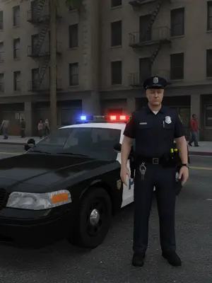 Полицейский в стиле GTA