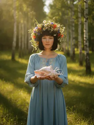 Девушка в сарафане
