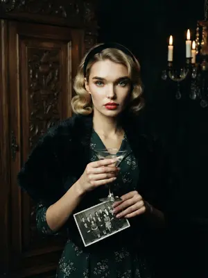 Винтажная женщина 1940-х