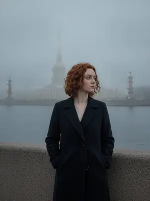 Женщина на Дворцовом мосту