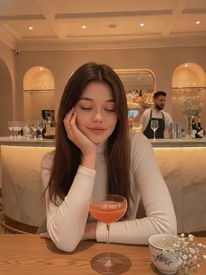 Элегантный портрет в ресторане