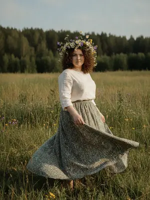 Цветочная фея на природе