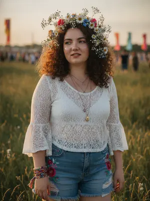 Модель с цветами
