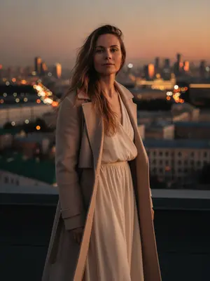 Женщина на крыше