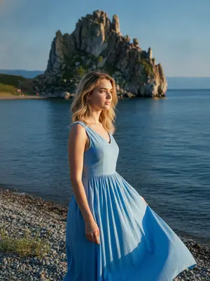 Женщина на Байкале