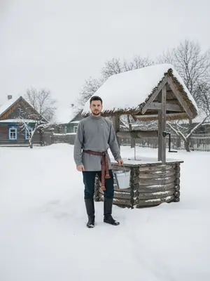Мужчина у колодца