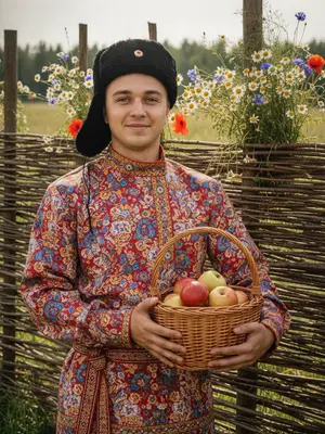 Мужчина в русском костюме