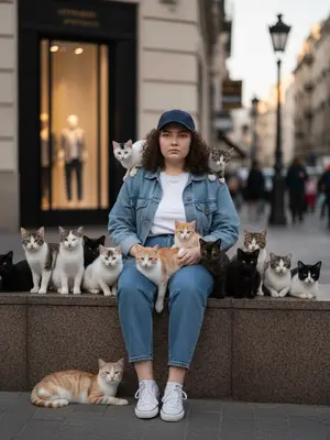 Модель в уличном стиле