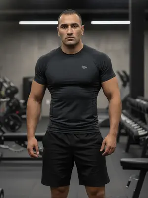 Мужская модель в спортзале