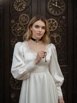 Атласное платье и ключик