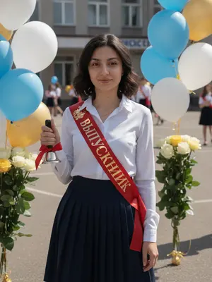 Выпускница на празднике