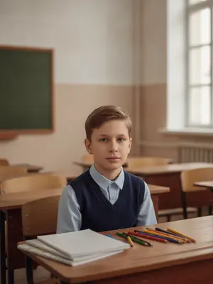 Мальчик за партой