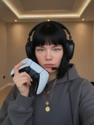 Молодая женщина в уюте
