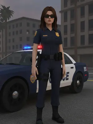 Полицейский в стиле GTA
