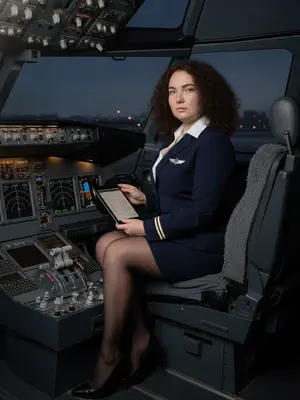Модель стюардессы в кабине