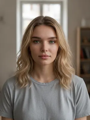 Модель без макияжа