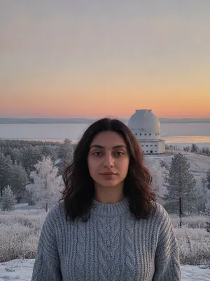 Женщина у обсерватории