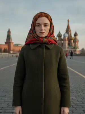 Женщина на Красной площади