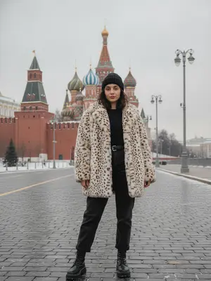 Модель в шубе