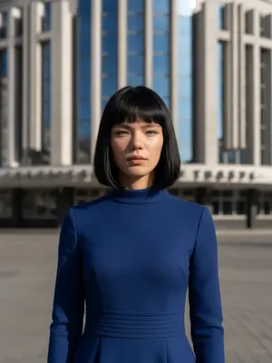 Женщина у театра