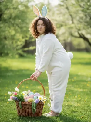 Кроличья модель с яйцами