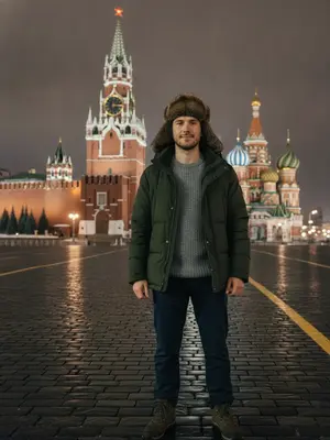 Мужчина с ушанкой