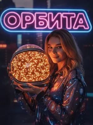 Космическая женщина в куртке