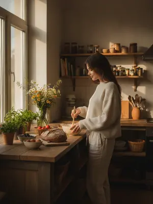 Уютная кухня с завтраком