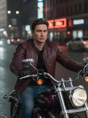 Мужчина на Harley