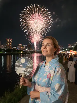 Модель на реке Сумида