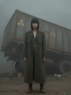 Женщина у грузовика
