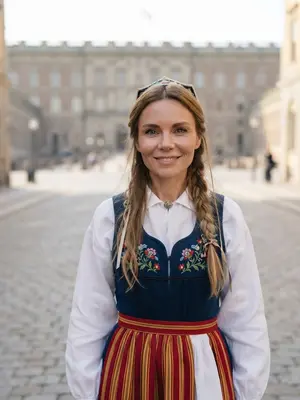 Модель в шведском наряде