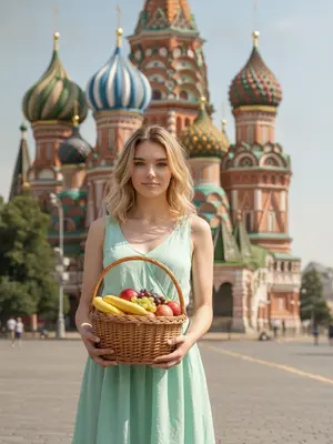 Женщина на Красной площади