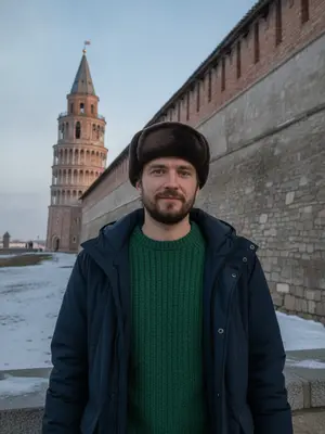 Мужчина у кремля