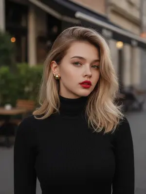 Женщина в кафе