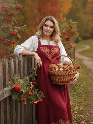 Девушка с корзиной