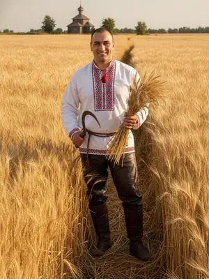 Мужчина в вышивке