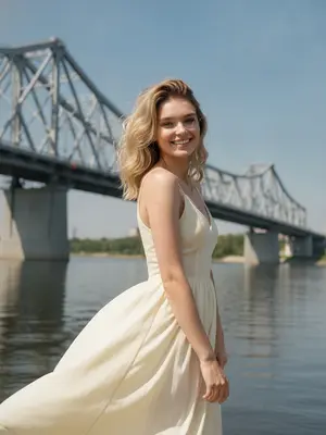 Женщина на метромосту