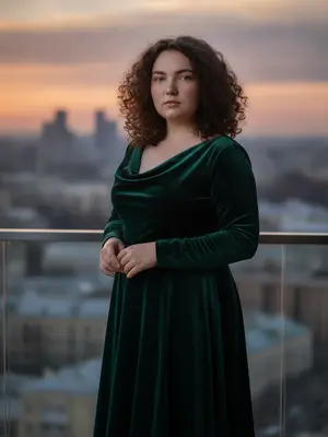 Элегантная модель на закате