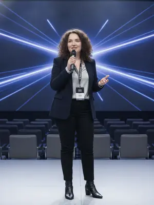 Модель оратора с микрофоном