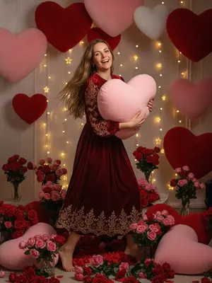 ИИ фото с сердцами