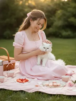 Модель с питомцем