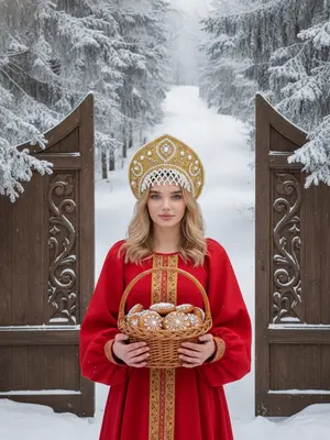 Девушка в кокошнике